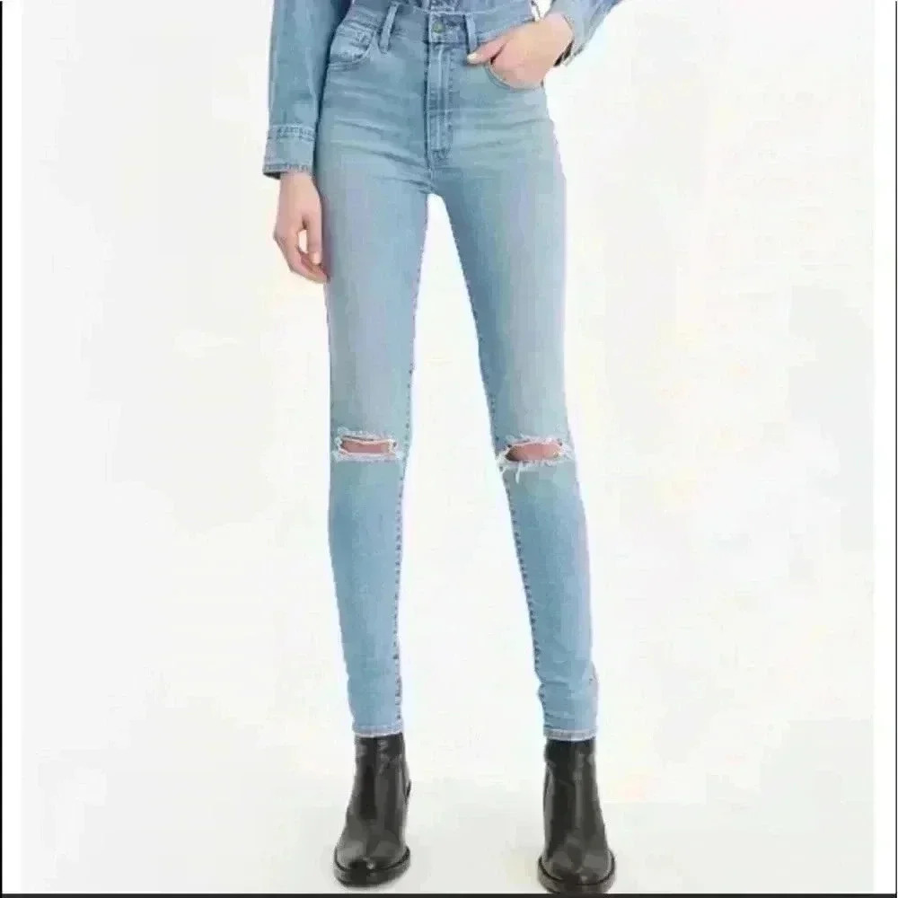 Levi's Distressed Women's Mile‎ High Super Skinny Distressed Jeans Size 25